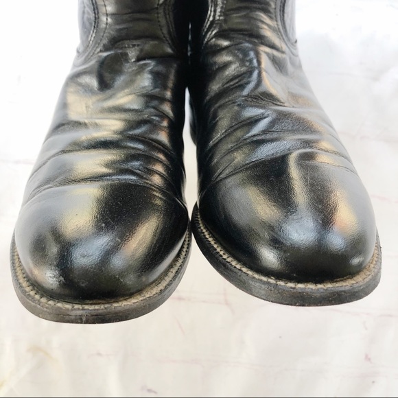 [Justin] mens leather roper boots 5.5 B - Picture 2 of 11